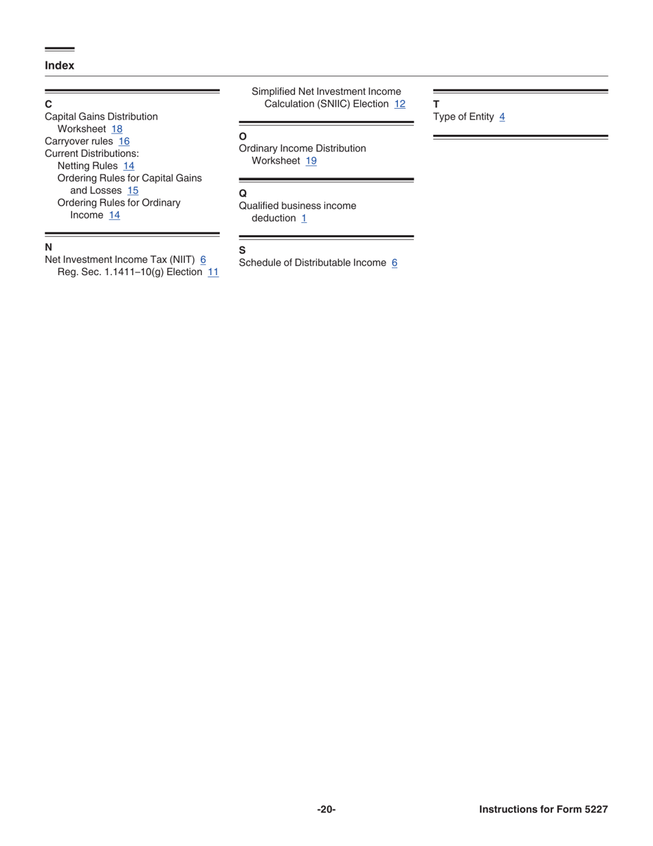 Instructions for IRS Form 5227 Split-Interest Trust Information Return, Page 20