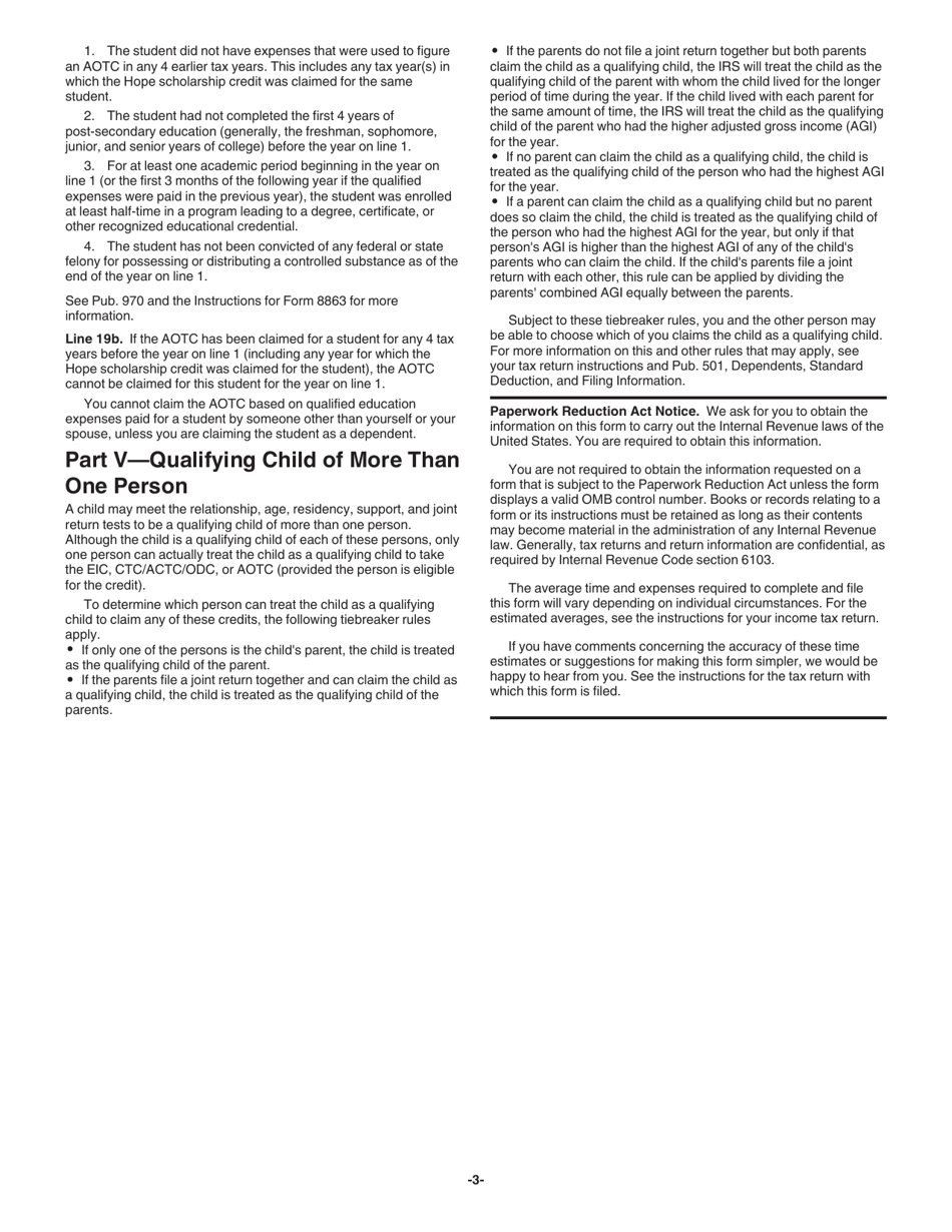 Instructions for IRS Form 8862 Information to Claim Certain Credits After Disallowance, Page 3