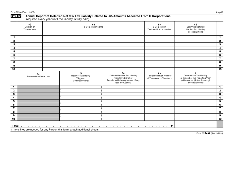 IRS Form 965-A Individual Report of Net 965 Tax Liability, Page 3