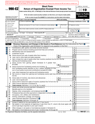 Document preview: IRS Form 990-EZ Short Form Return of Organization Exempt From Income Tax