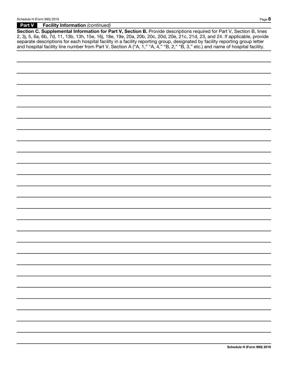 IRS Form 990 Schedule H Hospitals, Page 8