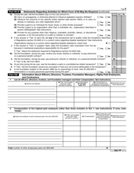 IRS Form 990-PF &quot;Return of Private Foundation or Section 4947(A)(1) Trust Treated as Private Foundation&quot;, Page 6