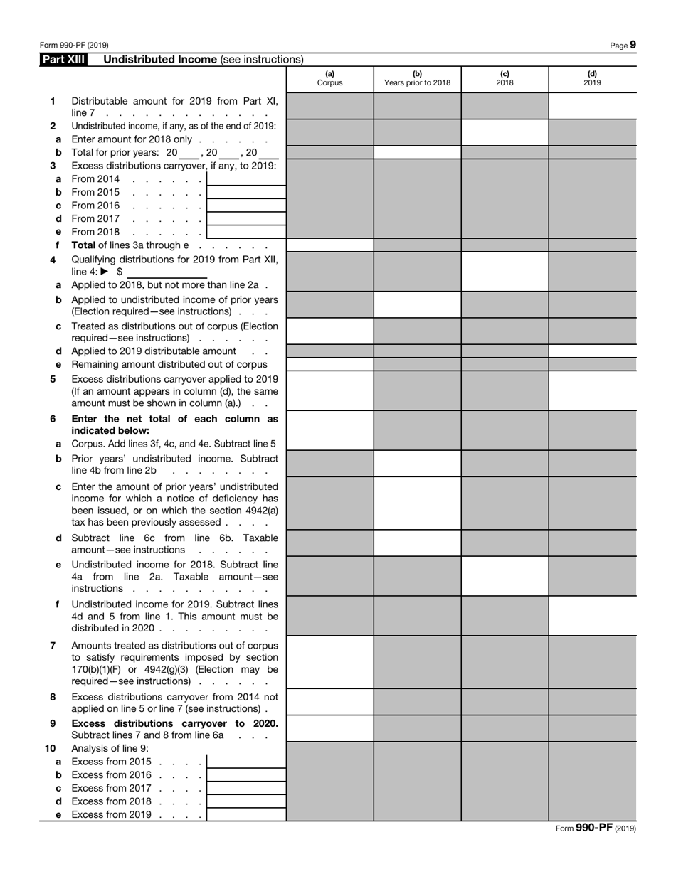 IRS Form 990-PF Return of Private Foundation or Section 4947(A)(1) Trust Treated as Private Foundation, Page 9