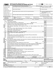IRS Form 1041 U.S. Income Tax Return for Estates and Trusts