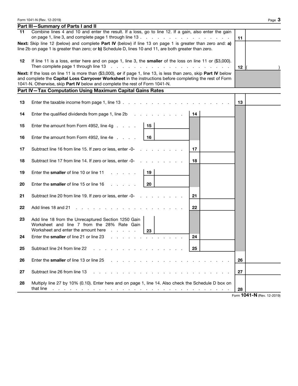 IRS Form 1041-N U.S. Income Tax Return for Electing Alaska Native Settlement Trusts, Page 3