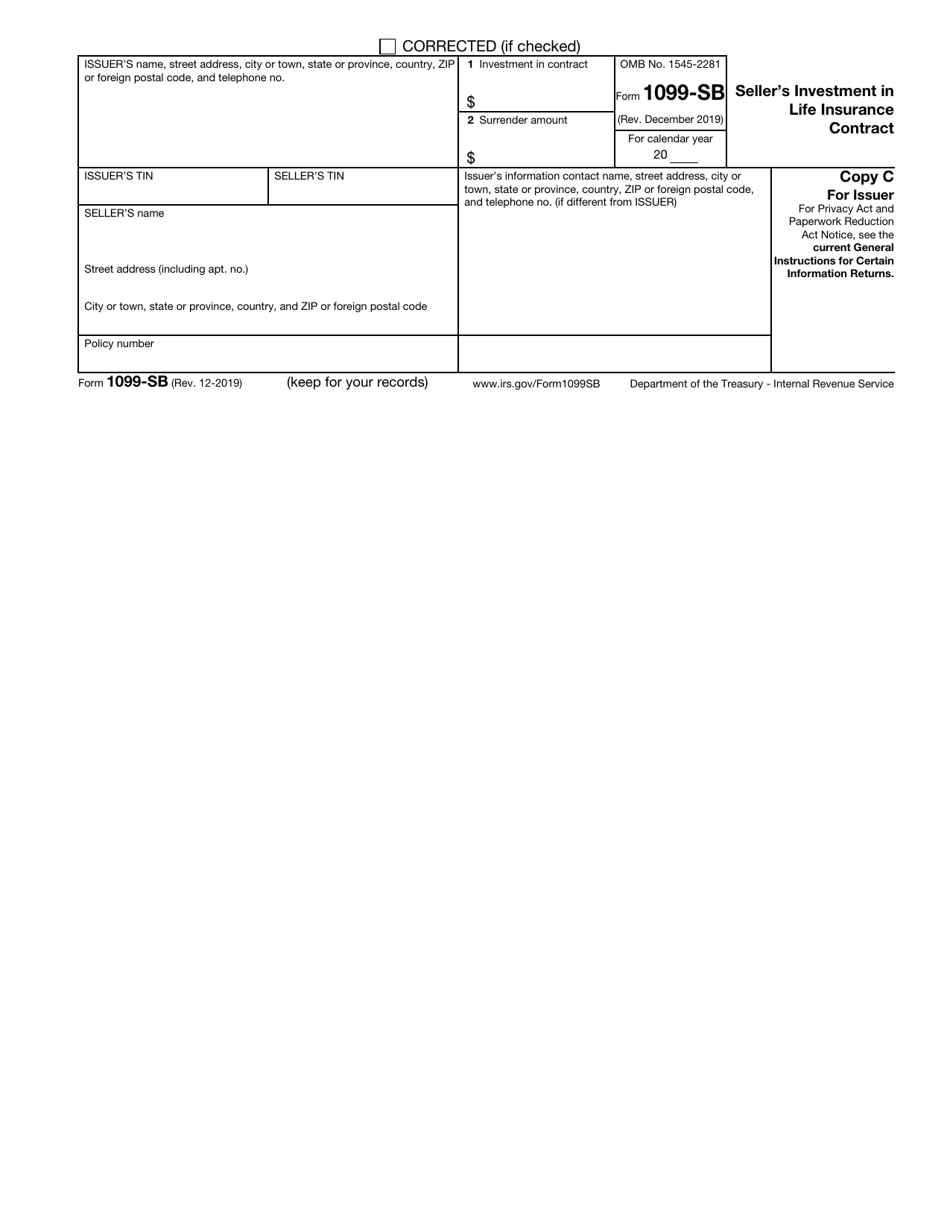 IRS Form 1099-SB Sellers Investment in Life Insurance Contract, Page 5