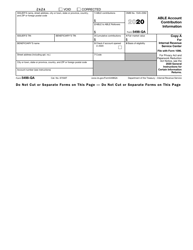 IRS Form 5498-QA &quot;Able Account Contribution Information&quot;