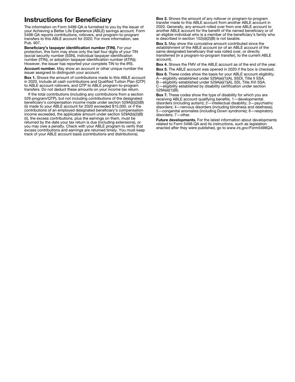 IRS Form 5498-QA Able Account Contribution Information, Page 3