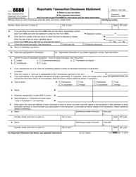 IRS Form 8886 Reportable Transaction Disclosure Statement