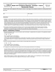 Document preview: IRS Form 14568-A Schedule 1 Model Vcp Compliance Statement - Interim Nonamender Failures