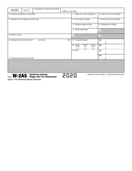 IRS Form W-2AS &quot;American Samoa Wage and Tax Statement&quot;, Page 3