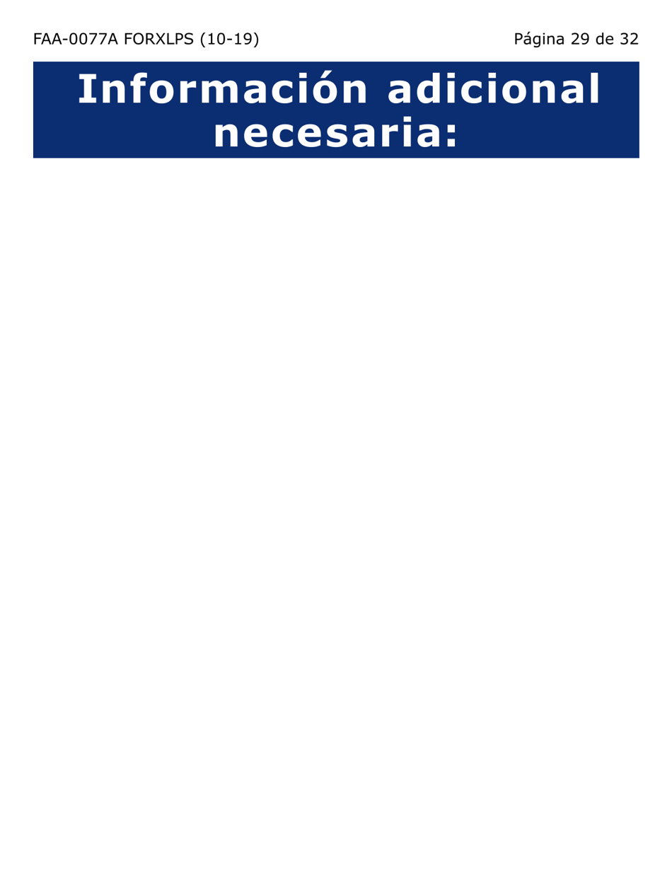 Formulario FAA-0077A-XLPS Solicitud De Informacion Y Acuerdo Para Proporcionar Informacion Que Falta (Letra Extra Grande) - Arizona (Spanish), Page 29