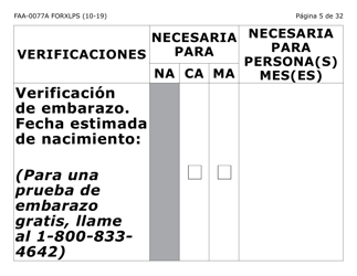Formulario FAA-0077A-XLPS Solicitud De Informacion Y Acuerdo Para Proporcionar Informacion Que Falta (Letra Extra Grande) - Arizona (Spanish), Page 5