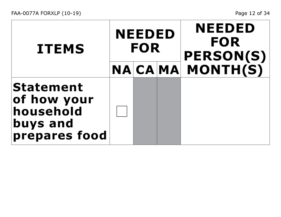 Form FAA-0077A-XLP Information Request and Pending Information Agreement (Extra Large Print) - Arizona, Page 12