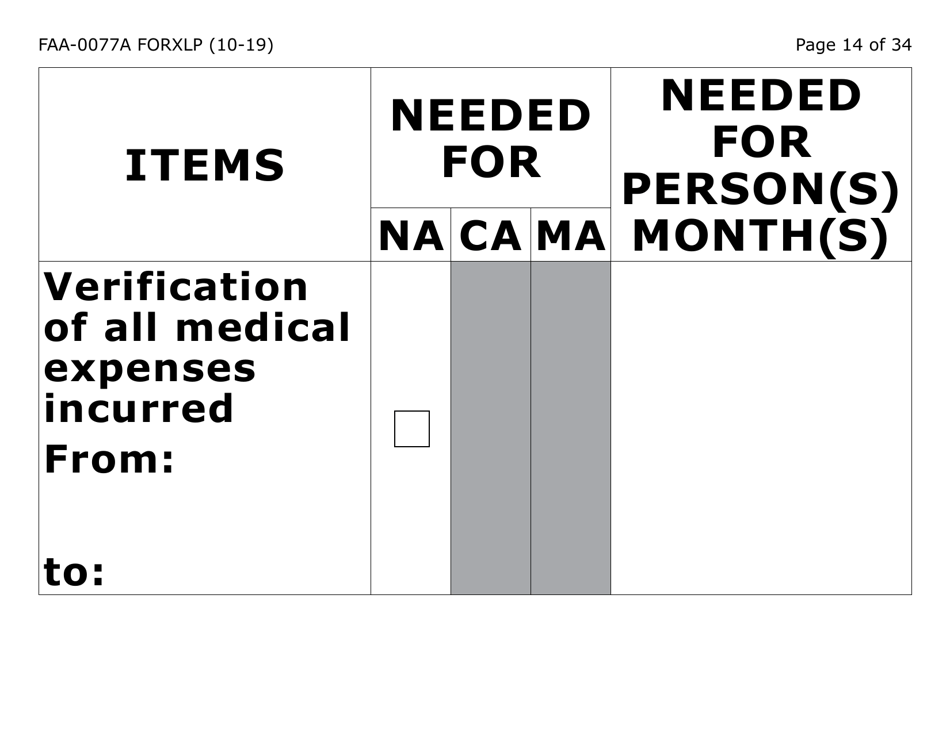 Form FAA-0077A-XLP Information Request and Pending Information Agreement (Extra Large Print) - Arizona, Page 14
