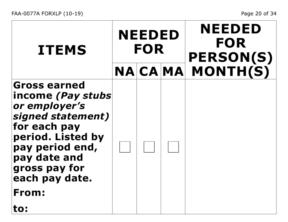 Form FAA-0077A-XLP Information Request and Pending Information Agreement (Extra Large Print) - Arizona, Page 20
