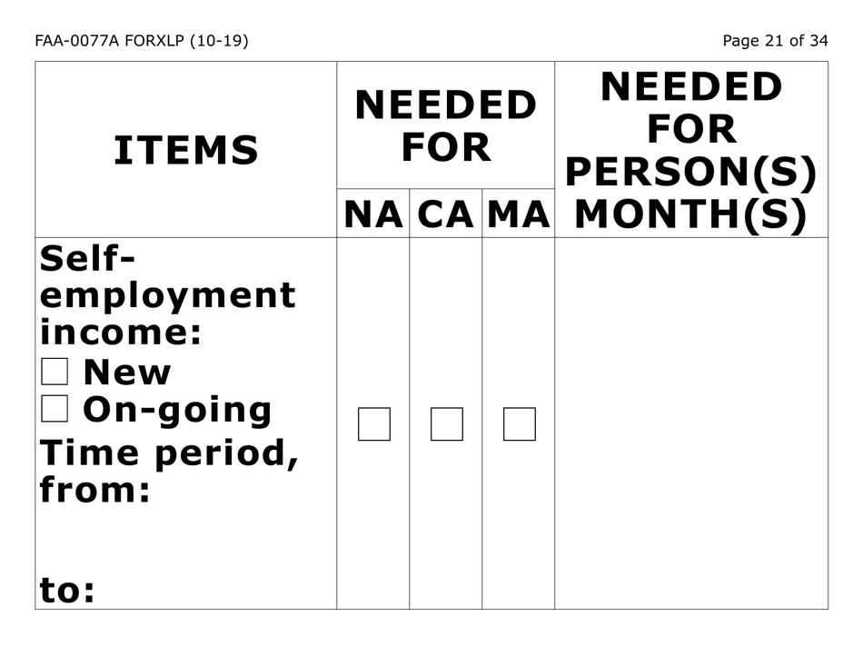 Form FAA-0077A-XLP Information Request and Pending Information Agreement (Extra Large Print) - Arizona, Page 21