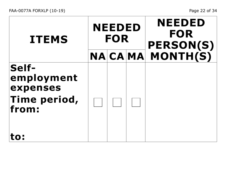 Form FAA-0077A-XLP Information Request and Pending Information Agreement (Extra Large Print) - Arizona, Page 22