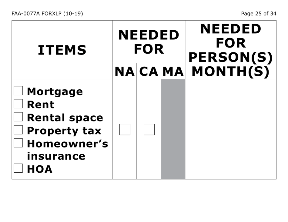 Form FAA-0077A-XLP Information Request and Pending Information Agreement (Extra Large Print) - Arizona, Page 25