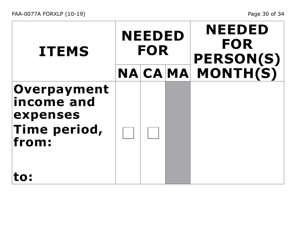 Form FAA-0077A-XLP Information Request and Pending Information Agreement (Extra Large Print) - Arizona, Page 30