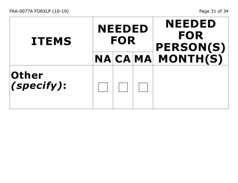 Form FAA-0077A-XLP Information Request and Pending Information Agreement (Extra Large Print) - Arizona, Page 31