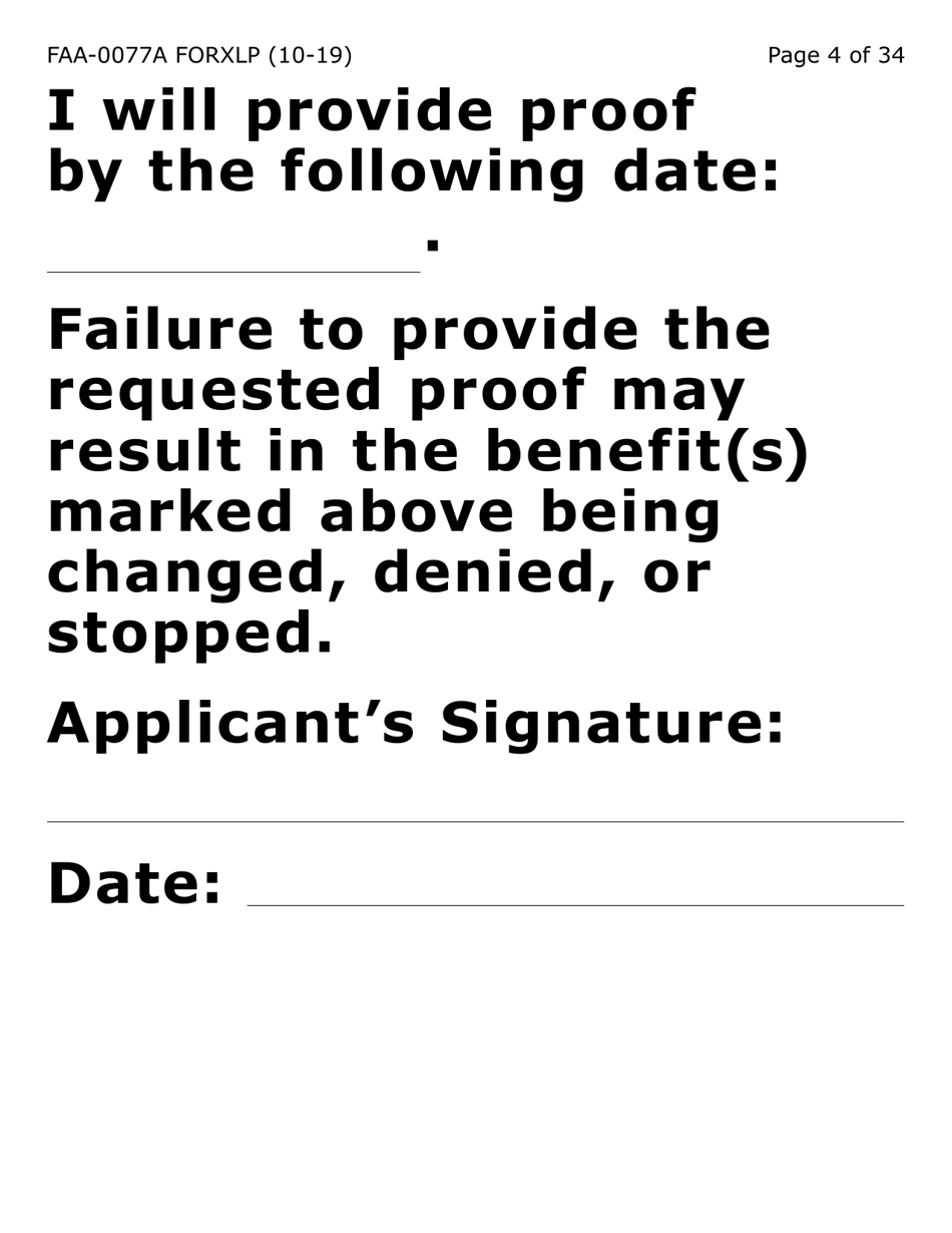 Form FAA-0077A-XLP Information Request and Pending Information Agreement (Extra Large Print) - Arizona, Page 4