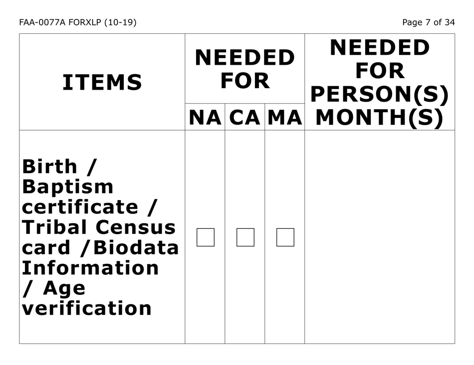 Form FAA-0077A-XLP Information Request and Pending Information Agreement (Extra Large Print) - Arizona, Page 7