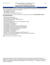 Form DDD-1784A Habilitation Progress Report - Arizona, Page 2