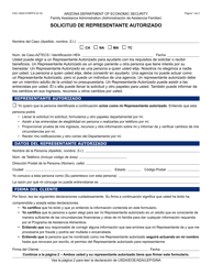 Document preview: Formulario FAA-1493A-S Solicitud De Representante Autorizado - Arizona (Spanish)