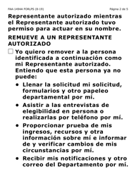 Formulario FAA-1494A-LPS Remocion De Un Representante Autorizado (Letra Grande) - Arizona (Spanish), Page 2