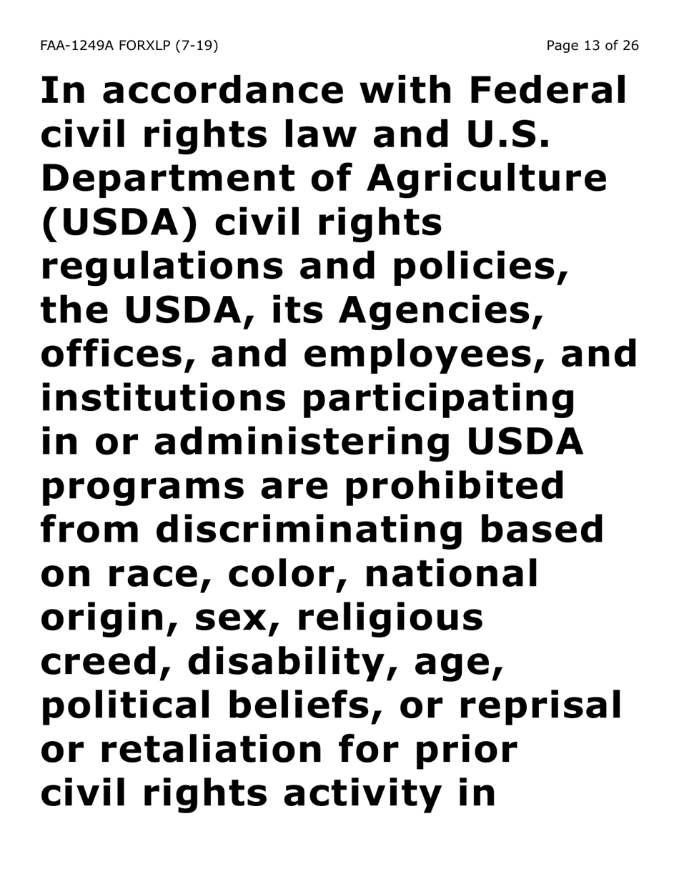 Form FAA-1249A-XLP Verification of Disability (Extra Large Print) - Arizona, Page 13