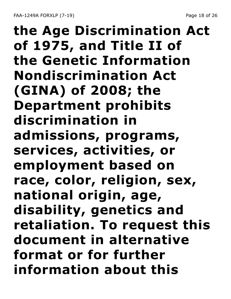 Form FAA-1249A-XLP Verification of Disability (Extra Large Print) - Arizona, Page 18