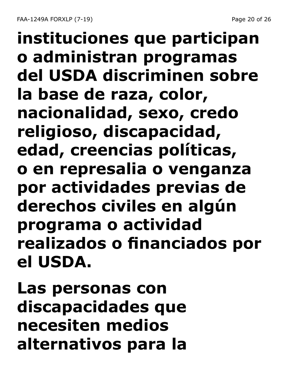 Form FAA-1249A-XLP Verification of Disability (Extra Large Print) - Arizona, Page 20