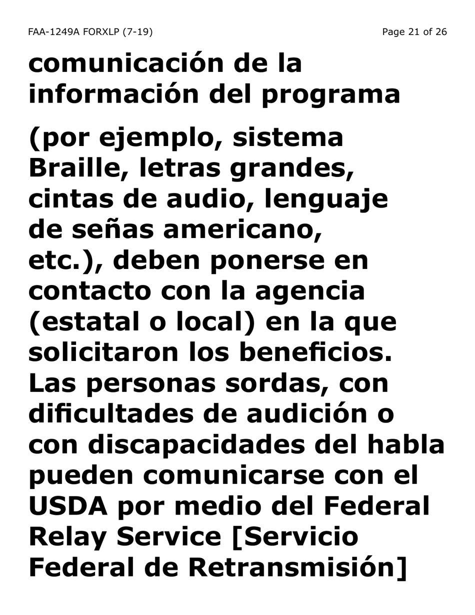 Form FAA-1249A-XLP Verification of Disability (Extra Large Print) - Arizona, Page 21