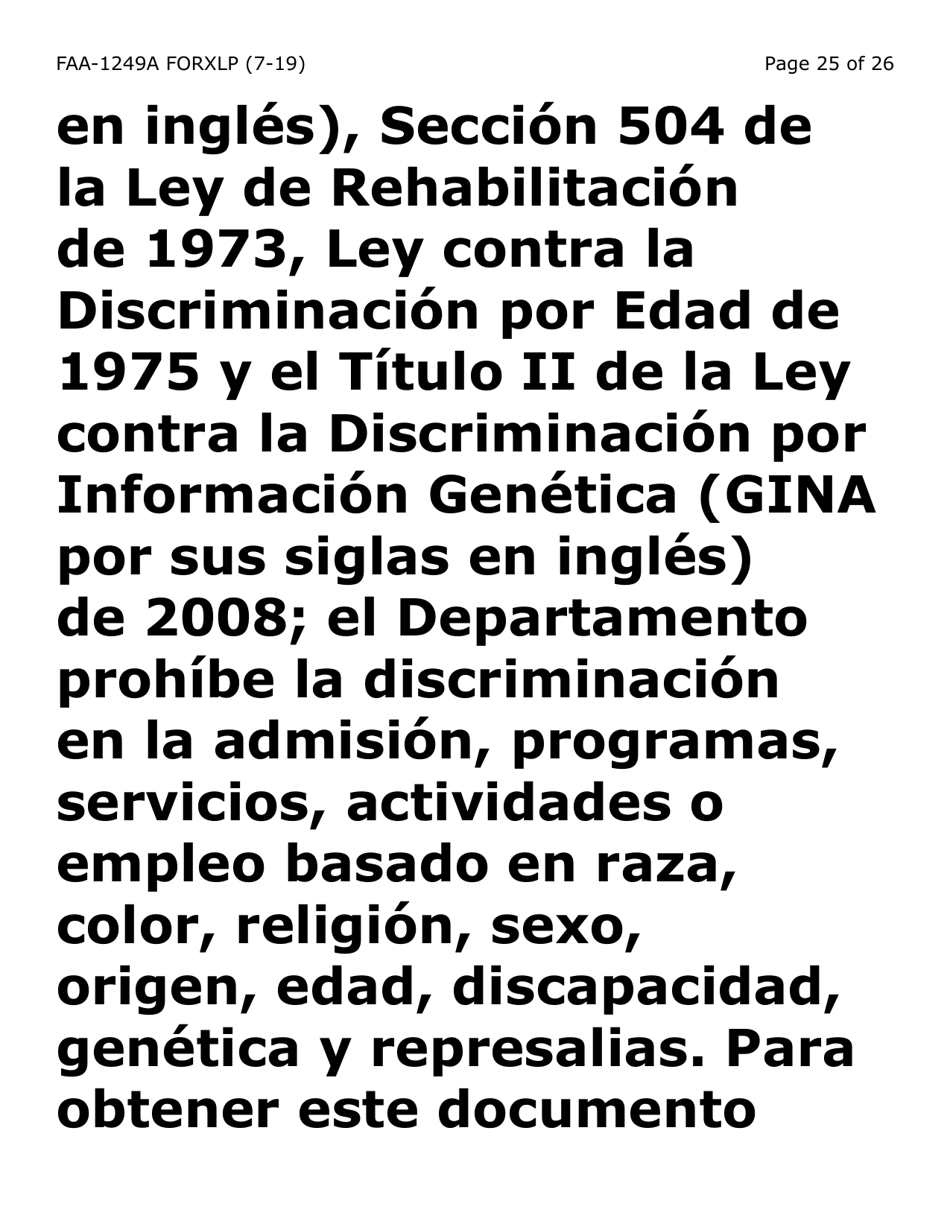 Form FAA-1249A-XLP Verification of Disability (Extra Large Print) - Arizona, Page 25