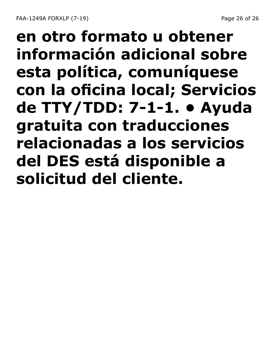 Form FAA-1249A-XLP Verification of Disability (Extra Large Print) - Arizona, Page 26