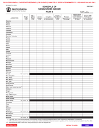 Form REV-934 Schedule of Nonbusiness Income - Pennsylvania, Page 2