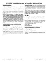 Form OR-STT-A (150-206-001) Oregon Annual Statewide Transit Tax Withholding Return - Oregon, Page 2