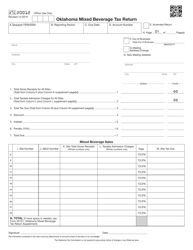 Document preview: Form ATG20012 Oklahoma Mixed Beverage Tax Return - Oklahoma