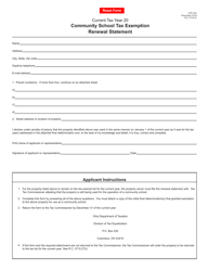 Document preview: Form DTE23C Community School Tax Exemption Renewal Statement - Ohio