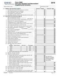 Form 39NR Part-Year Resident and Nonresident Supplemental Schedule - Idaho