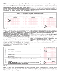 Instructions for Form TA-1 Transient Accommodations Tax Return - Hawaii, Page 3