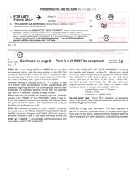 Instructions for Form TA-1 Transient Accommodations Tax Return - Hawaii, Page 5