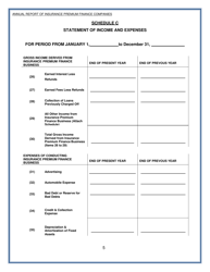 Form PF-4 Annual Report of Insurance Premium Finance Companies - Delaware, Page 5