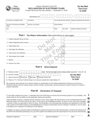 Document preview: Form IT-8453OL (State Form 46201) Declaration of Electronic Online Filing - Individual - Indiana, 2019