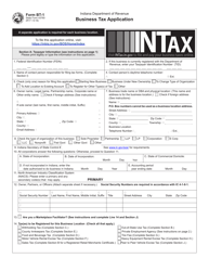 State Form 43760 (BT-1) Business Tax Application - Indiana