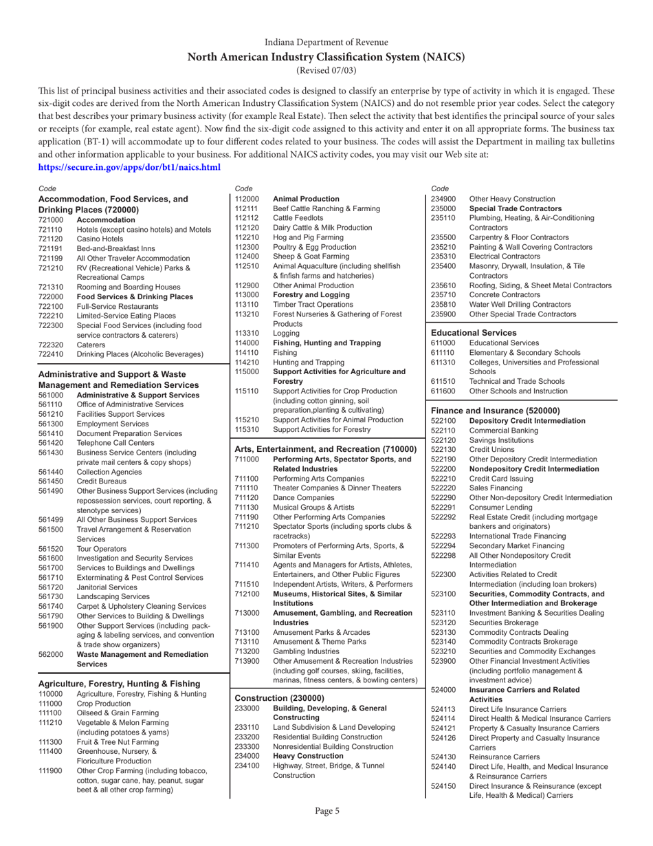 State Form 43760 (BT-1) Business Tax Application - Indiana, Page 9