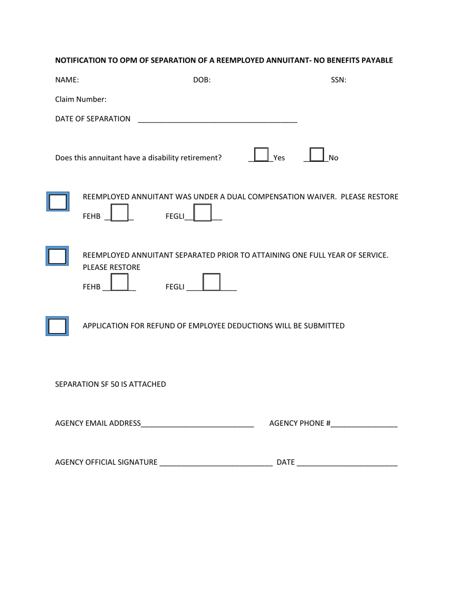 notification-to-opm-of-separation-of-a-reemployed-annuitant-no