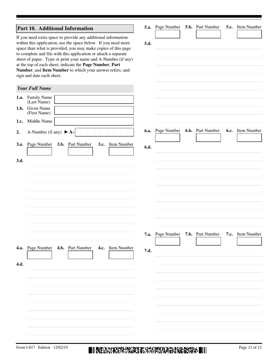 USCIS Form I-817 Application for Family Unity Benefits, Page 12