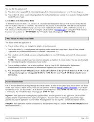 Instructions for USCIS Form N-600 Application for Certificate of Citizenship, Page 2